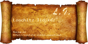 Loschitz Ildikó névjegykártya